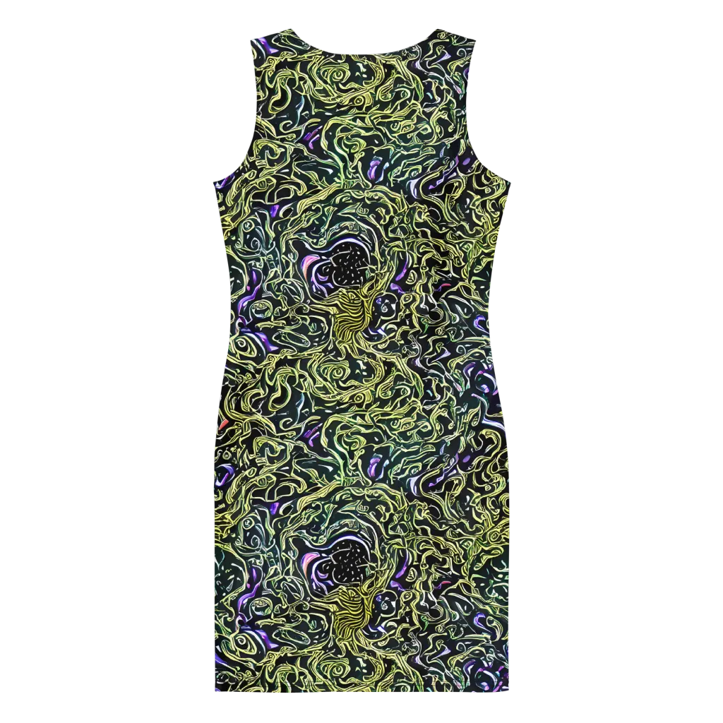 Lunar Labyrinth on Bodycon Dress — Back