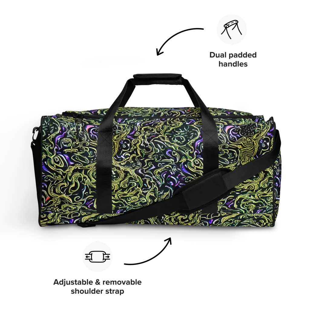 Lunar Labyrinth on Duffle Bag — Front