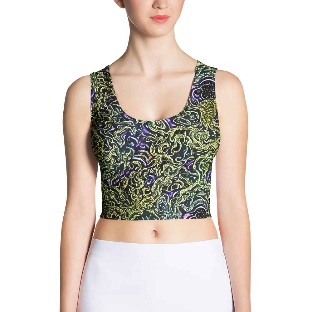 Lunar Labyrinth on Crop Top — Front