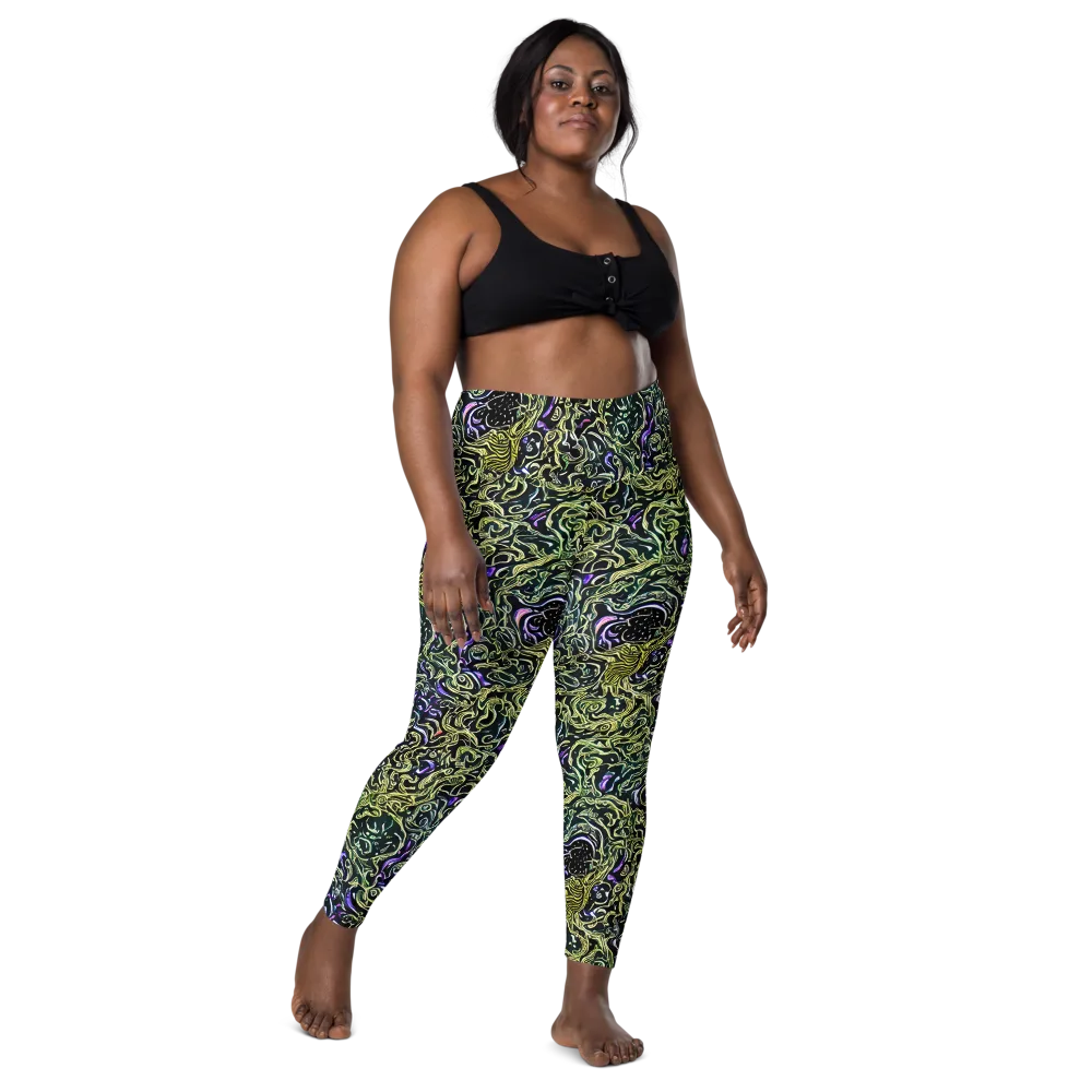 Lunar Labyrinth on Leggings with Pockets — Front
