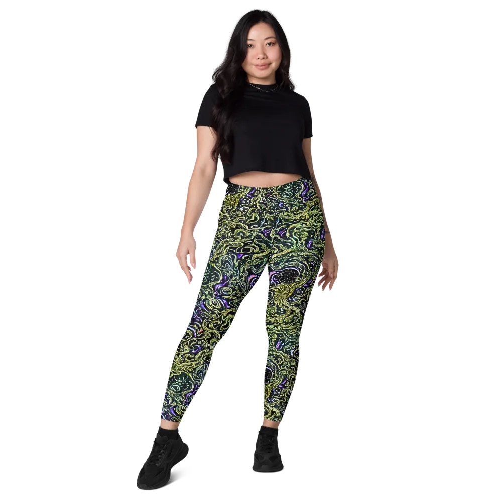 Lunar Labyrinth on Leggings with Pockets — Front