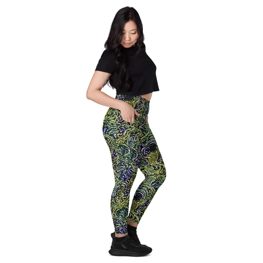 Lunar Labyrinth on Leggings with Pockets — Right
