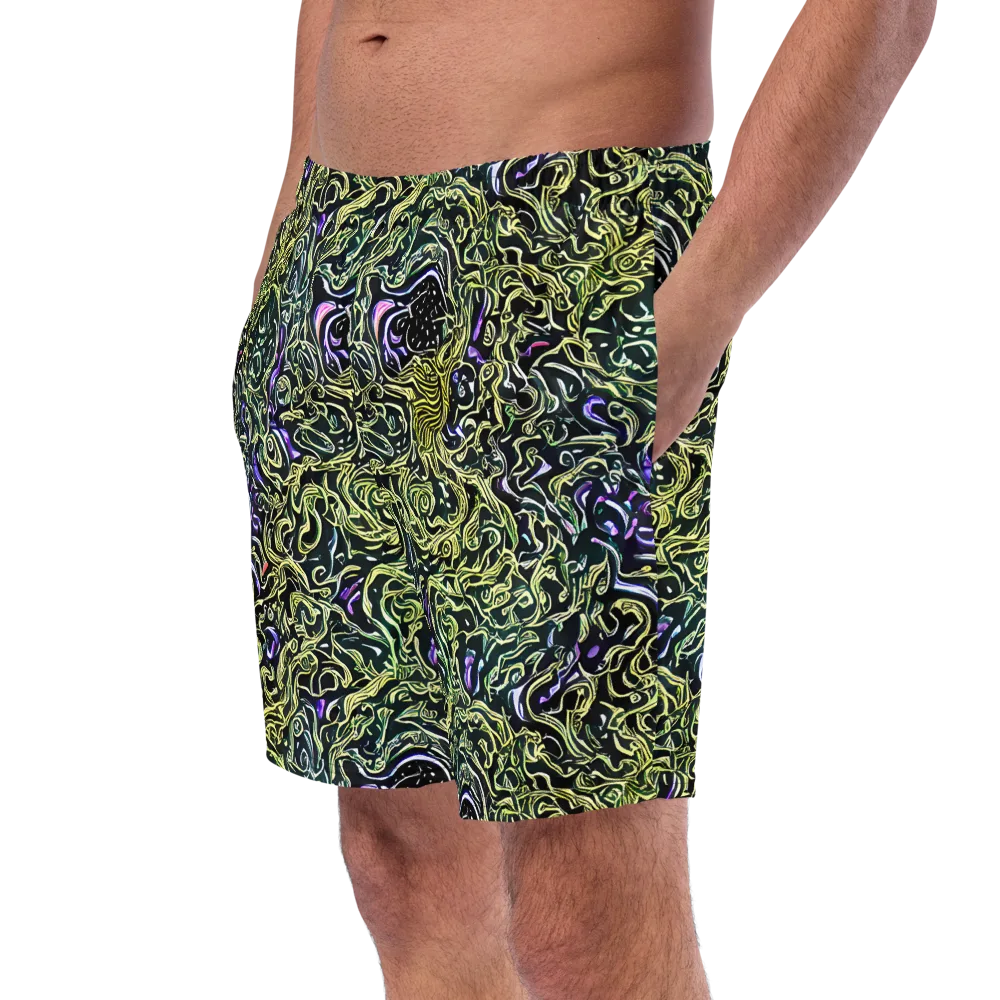Lunar Labyrinth on Swim Trunks — Left Front