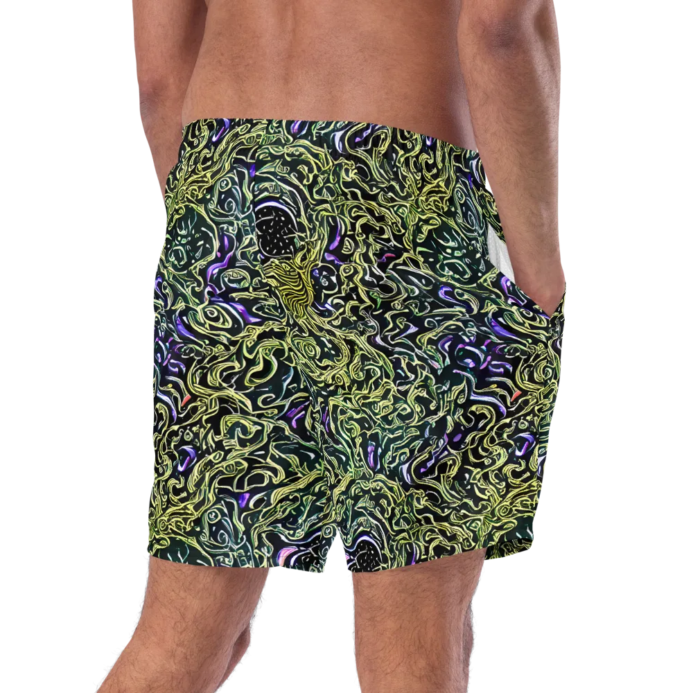 Lunar Labyrinth on Swim Trunks — Right Back