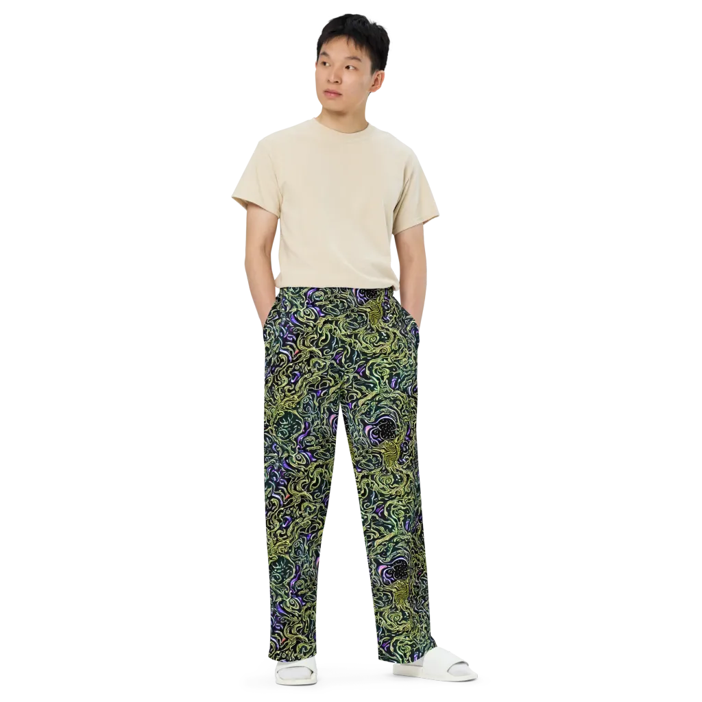 Lunar Labyrinth on Wide-Leg Pants — Front