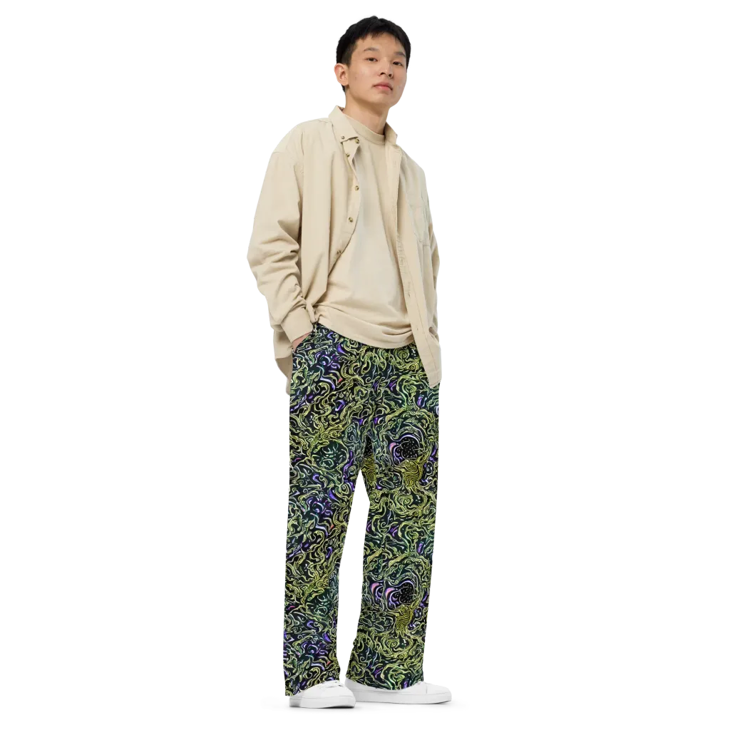 Lunar Labyrinth on Wide-Leg Pants — Right Front