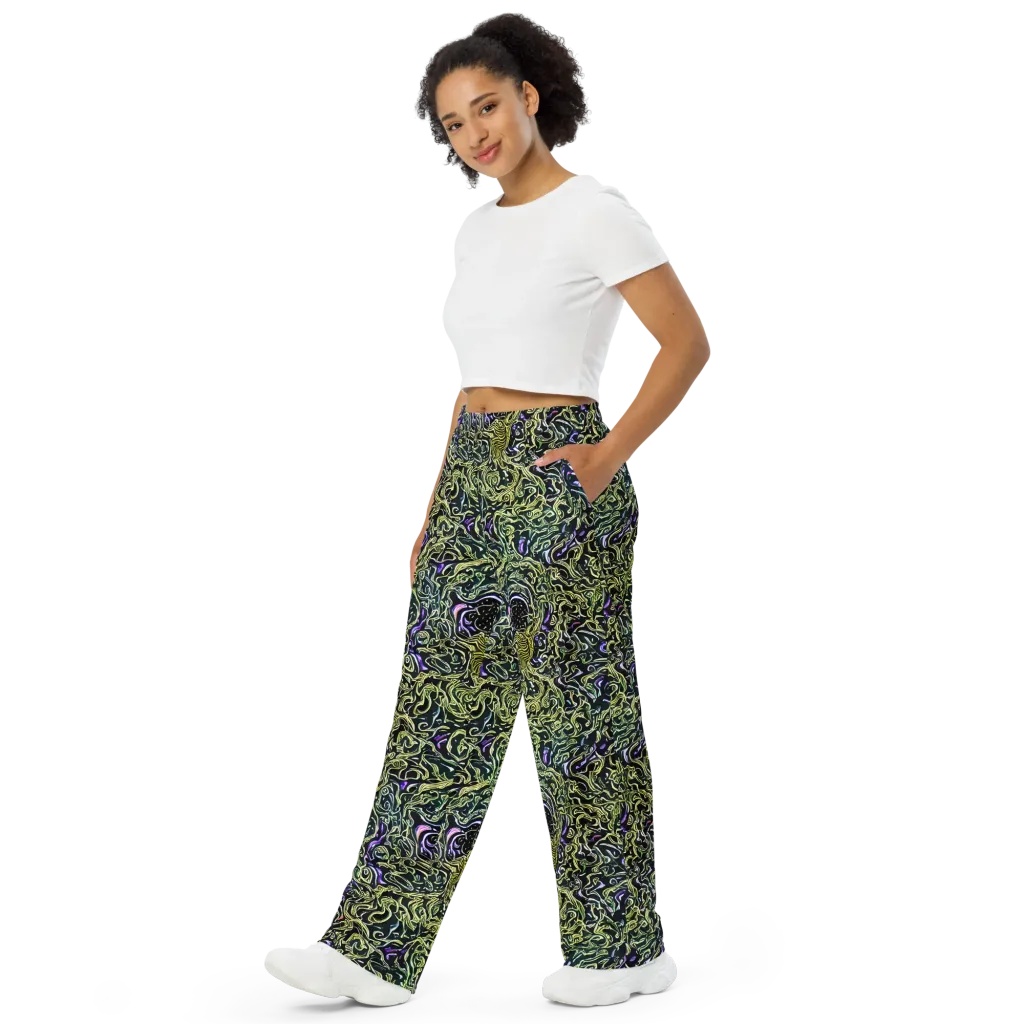 Lunar Labyrinth on Wide-Leg Pants — Left Front