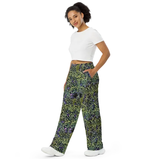 Lunar Labyrinth on a Wide-Leg Pants