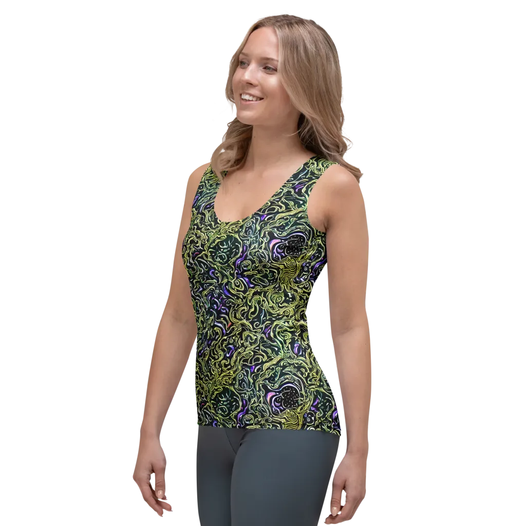Lunar Labyrinth on Women's Tank Top — Left Front