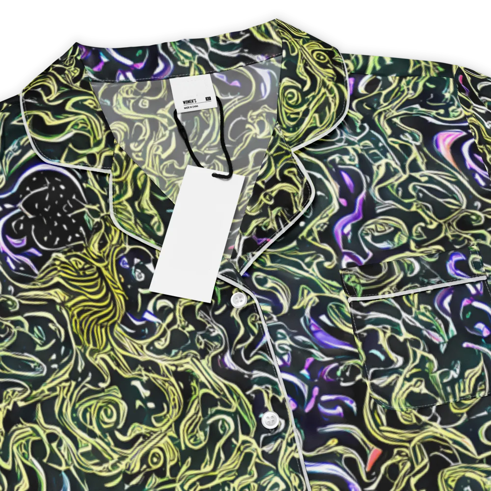 Lunar Labyrinth on Women's Short Sleeve Pajama Top — Product details