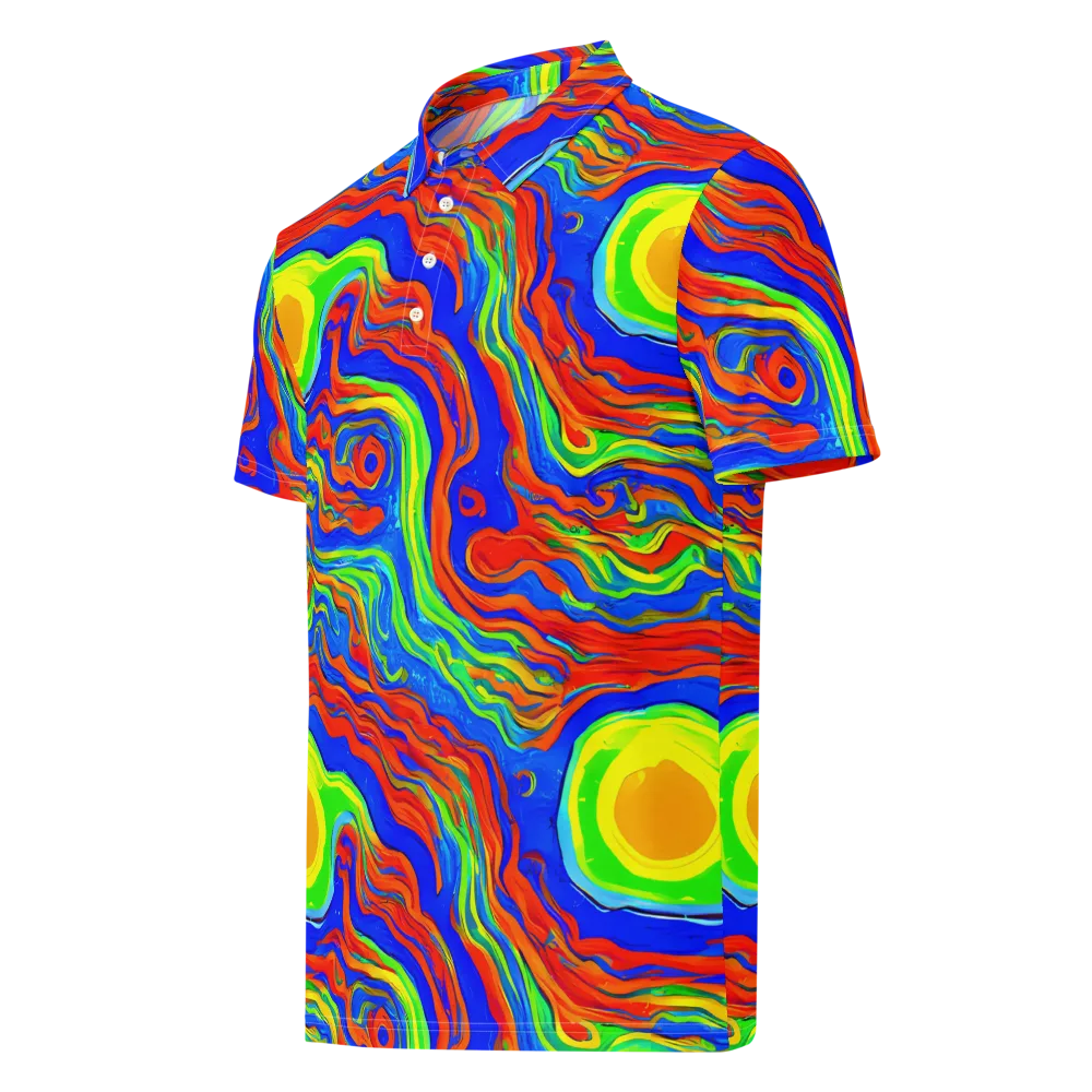 Citrus Maelstrom on Men's Slim Fit Polo Shirt — Left Front