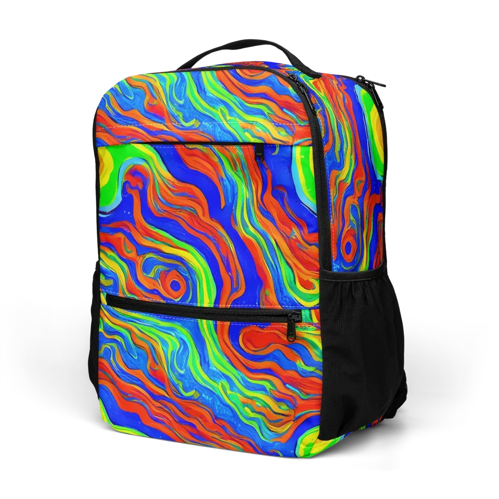 Citrus Maelstrom on Utility Backpack — Left Front