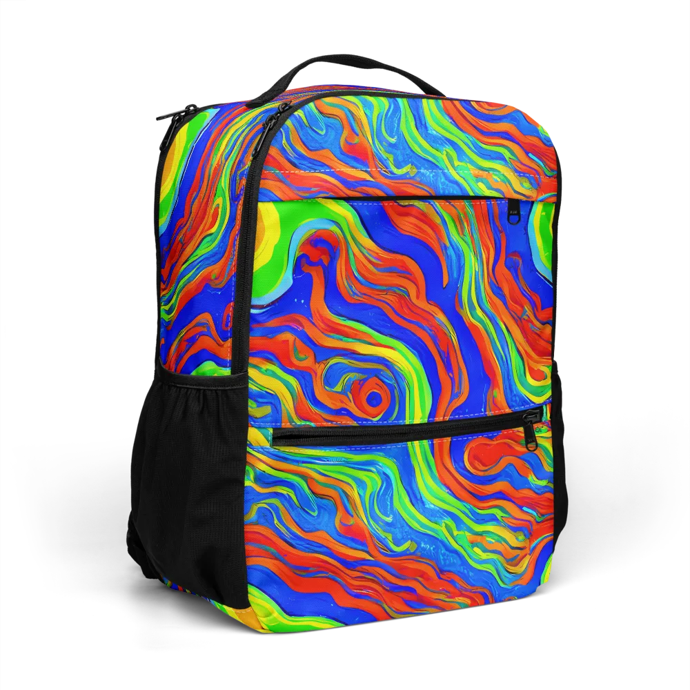 Citrus Maelstrom on Utility Backpack — Right Front