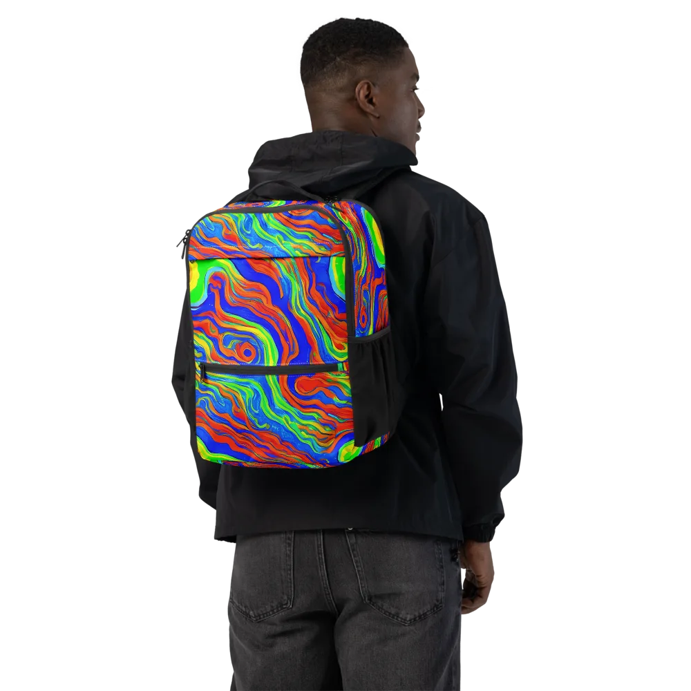 Citrus Maelstrom on Utility Backpack — Back