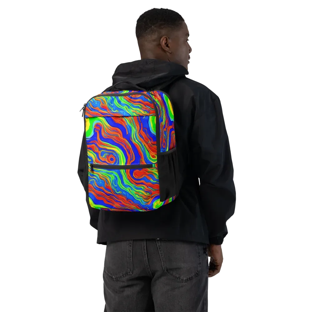Citrus Maelstrom on Utility Backpack — Back