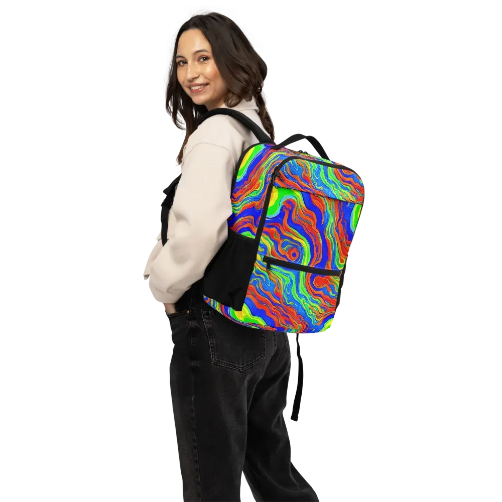 Citrus Maelstrom on Utility Backpack — Back