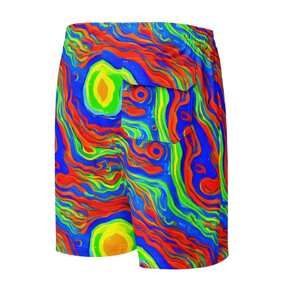 Citrus Maelstrom on Men's Board Shorts — Back