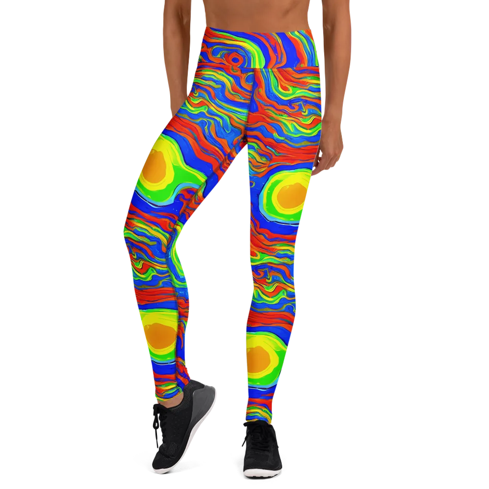 Citrus Maelstrom on Yoga Leggings — Front