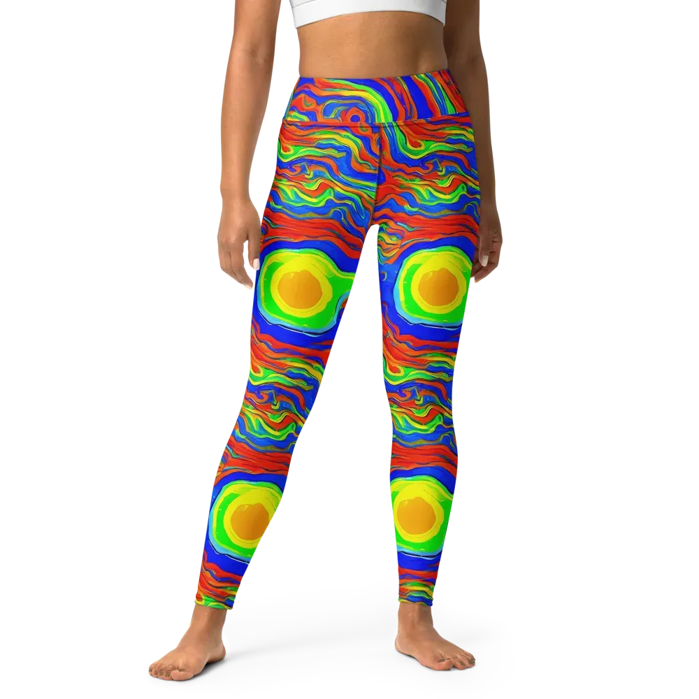 Citrus Maelstrom on Yoga Leggings — Front