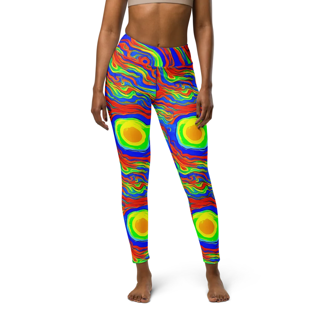 Citrus Maelstrom on Yoga Leggings — Front