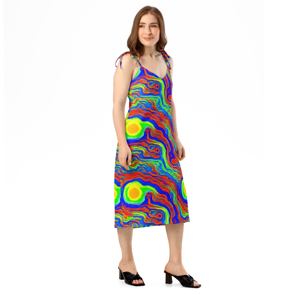 Citrus Maelstrom on Slip Dress — Right Front