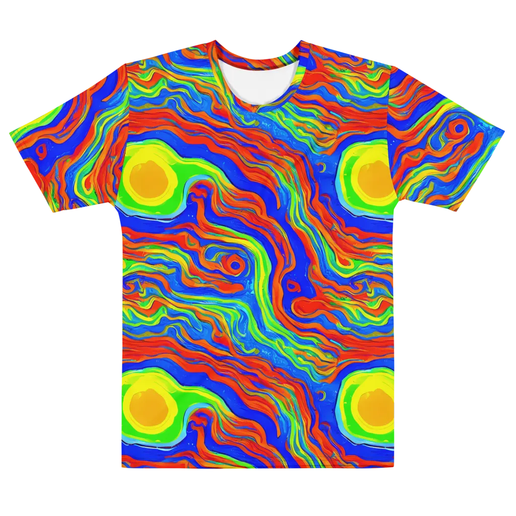 Citrus Maelstrom on Men's Cotton Crew Neck T-Shirt — Front