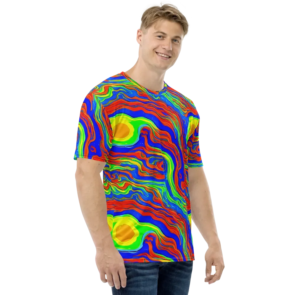 Citrus Maelstrom on Men's Crew Neck T-Shirt — Right