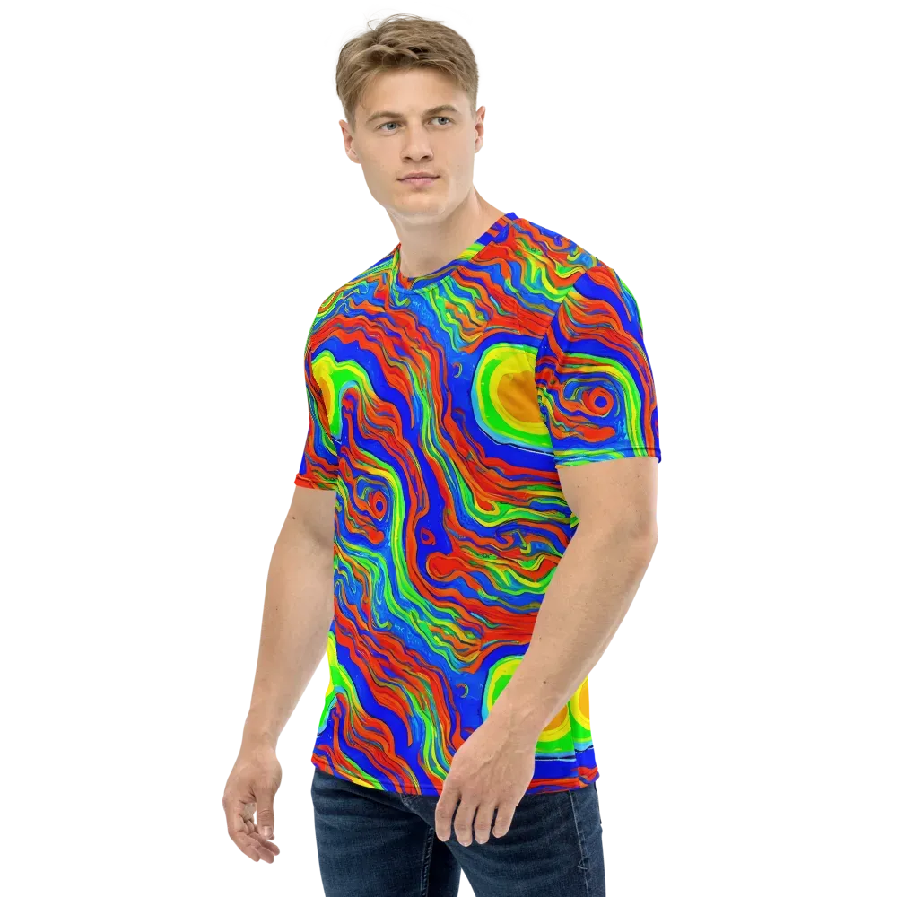 Citrus Maelstrom on Men's Crew Neck T-Shirt — Left