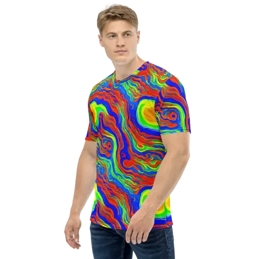 Citrus Maelstrom on a Men's Crew Neck T-Shirt