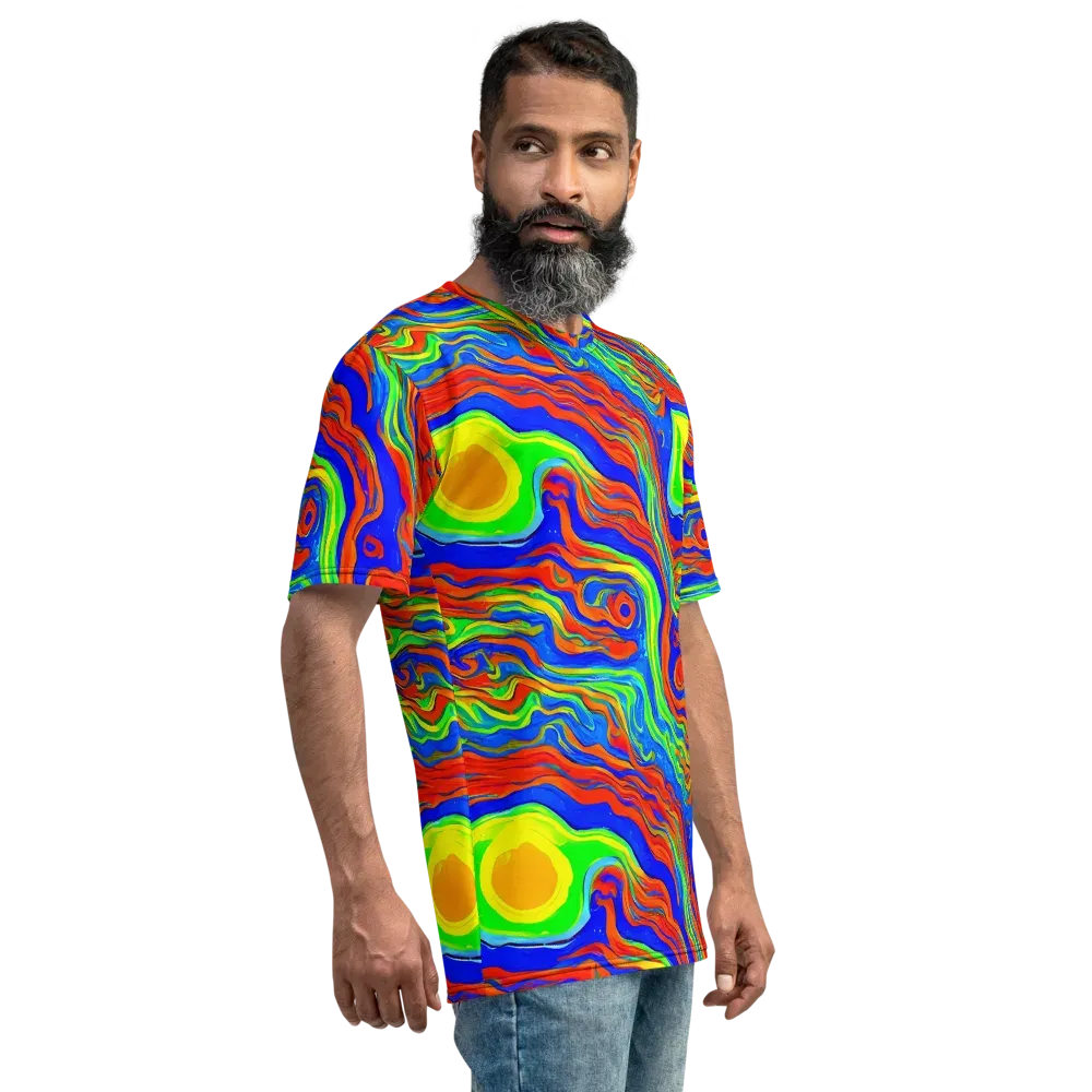 Citrus Maelstrom on Men's Crew Neck T-Shirt — Right
