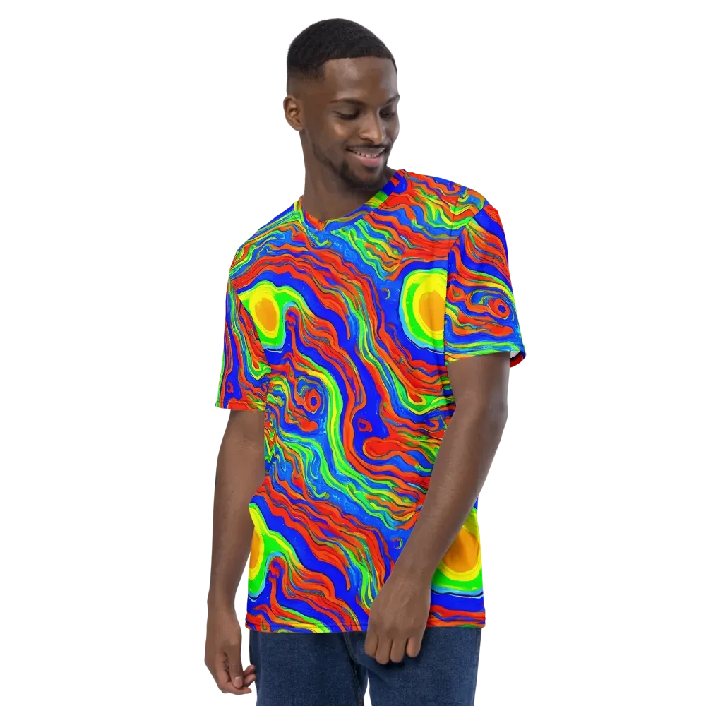 Citrus Maelstrom on Men's Crew Neck T-Shirt — Left