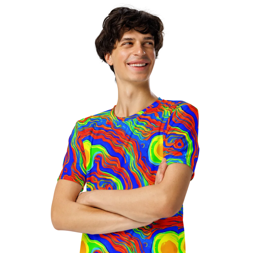 Citrus Maelstrom on Men's Crew Neck T-Shirt — Left Front
