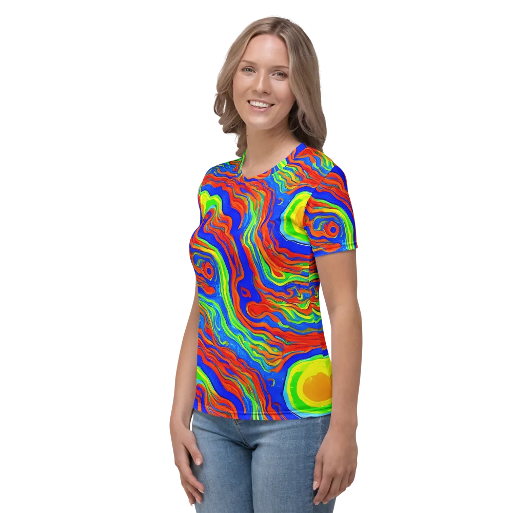 Citrus Maelstrom on Women's Crew Neck T-Shirt — Left