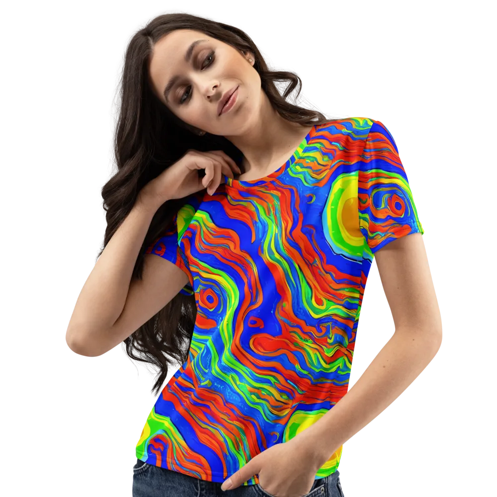 Citrus Maelstrom on Women's Crew Neck T-Shirt — Left Front