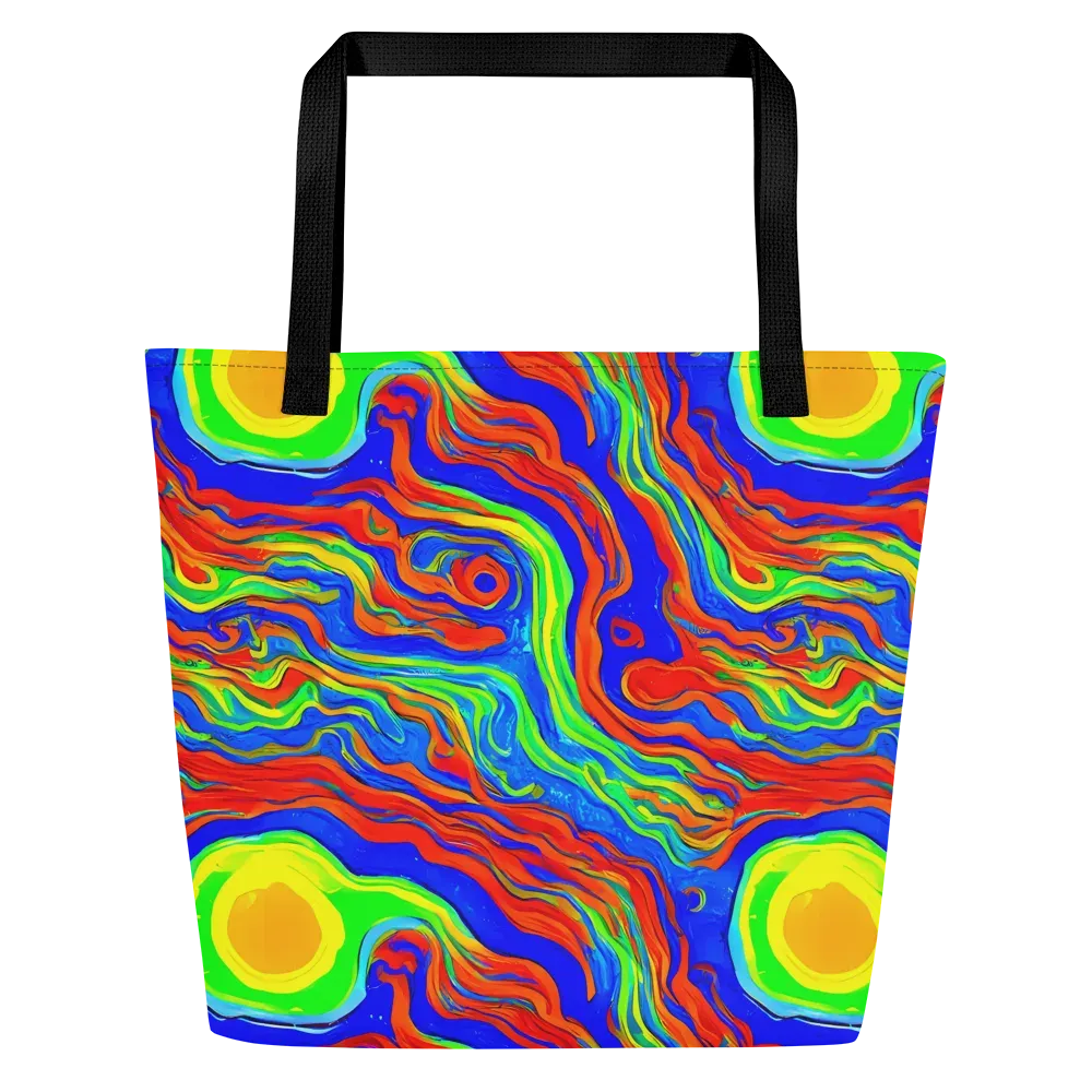 Citrus Maelstrom on Large Tote Bag W/ Pocket — Front