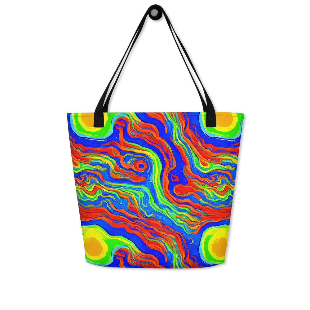 Citrus Maelstrom on Large Tote Bag W/ Pocket — Front