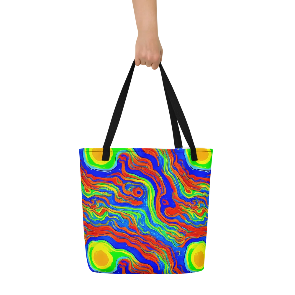Citrus Maelstrom on Large Tote Bag W/ Pocket — Front