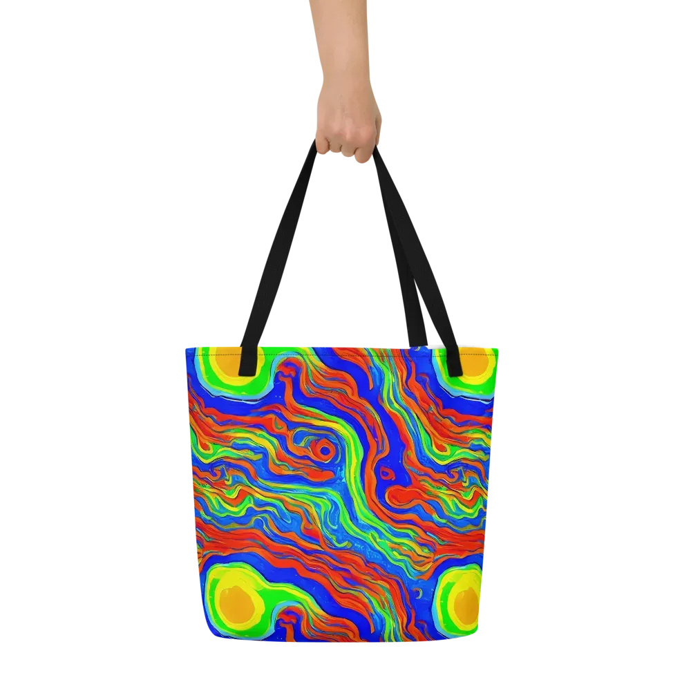 Citrus Maelstrom on Large Tote Bag W/ Pocket — Front