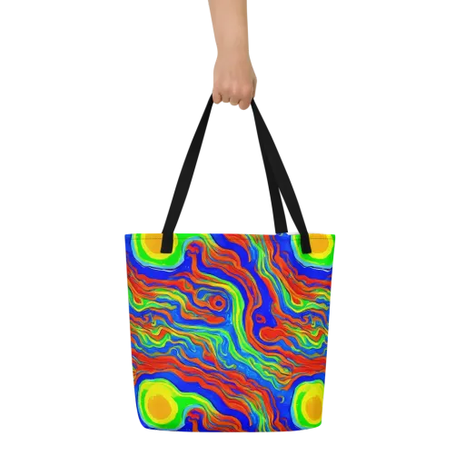 Citrus Maelstrom on a Large Tote Bag W/ Pocket