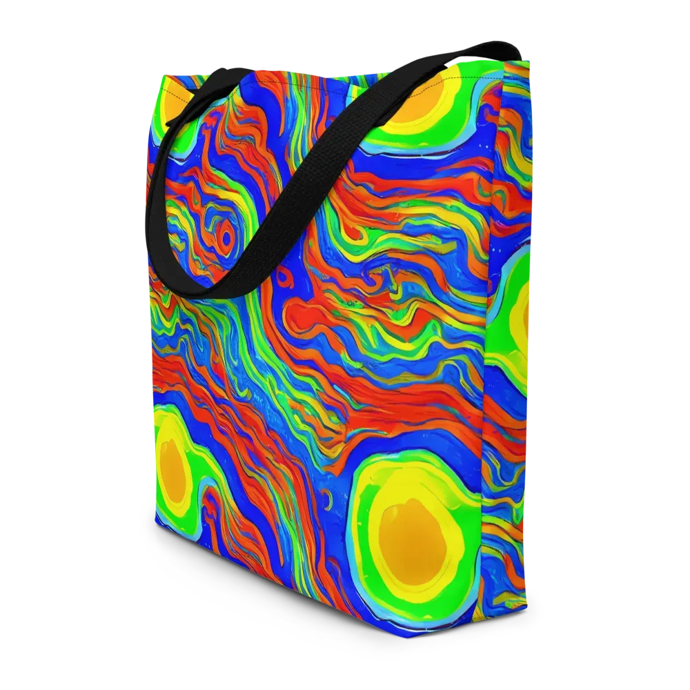Citrus Maelstrom on Large Tote Bag W/ Pocket — Front