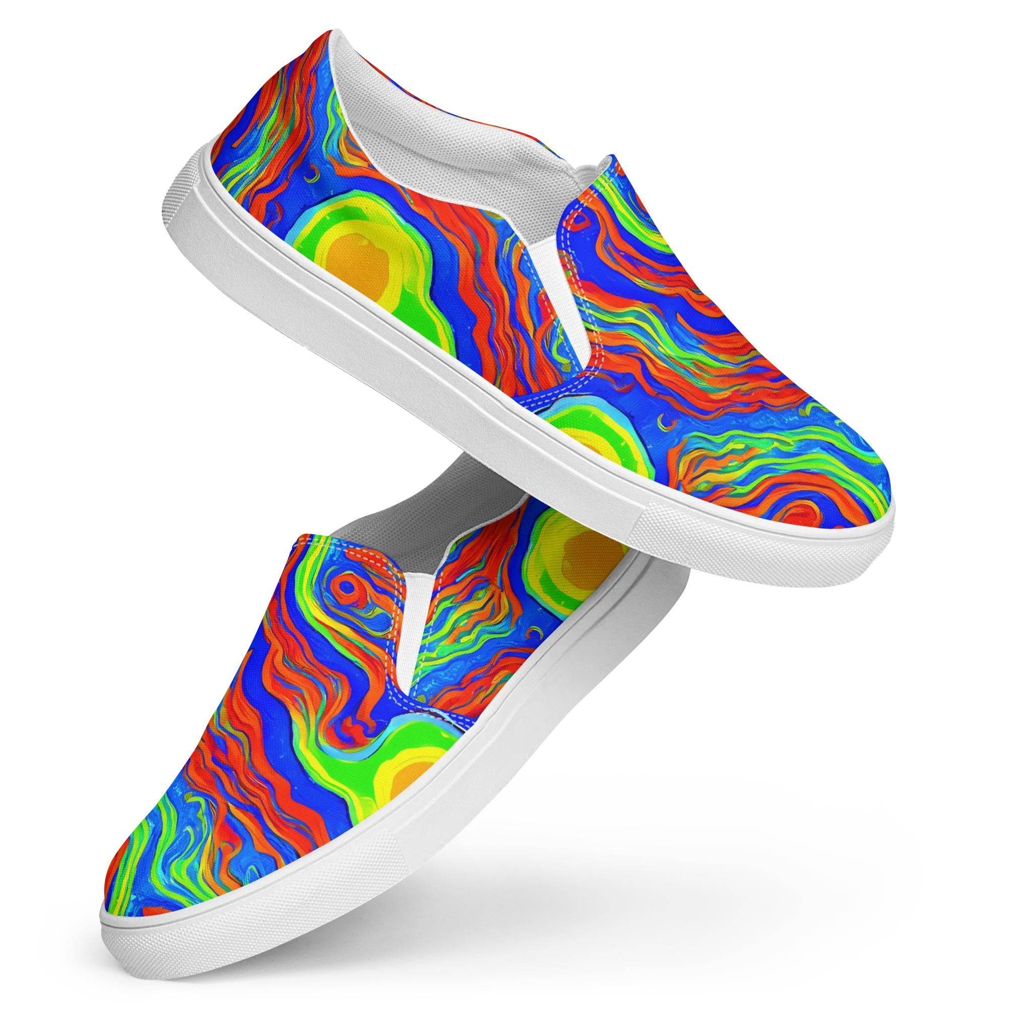 Citrus Maelstrom on Women's Slip-On Canvas Shoes — Front