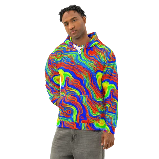 Citrus Maelstrom on a Cotton Hoodie