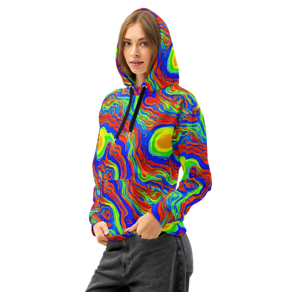 Citrus Maelstrom on Cotton Hoodie — Left Front