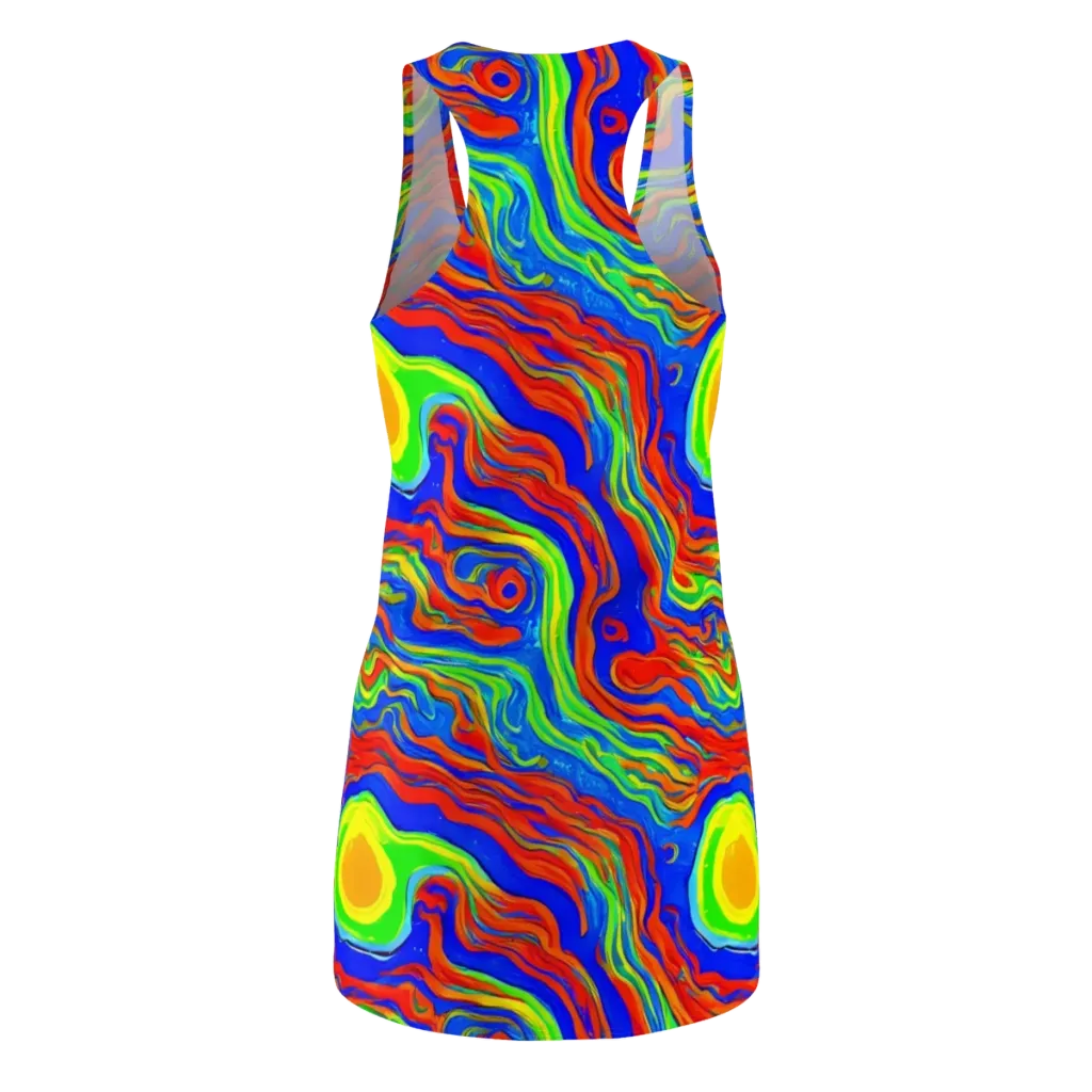 Citrus Maelstrom on Racerback Dress — Back
