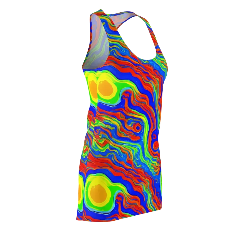 Citrus Maelstrom on Racerback Dress — Front Side