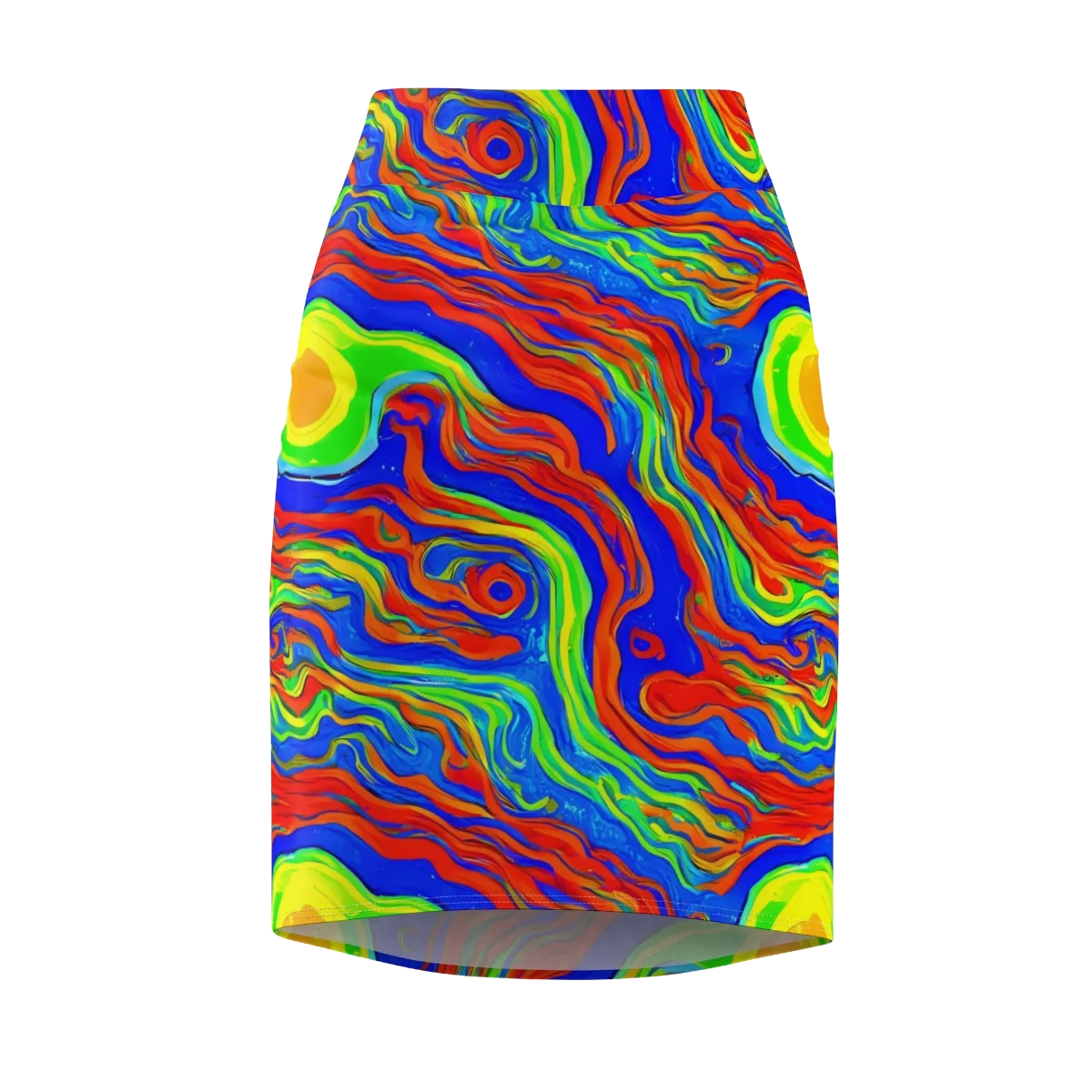 Citrus Maelstrom on Pencil Skirt — Front