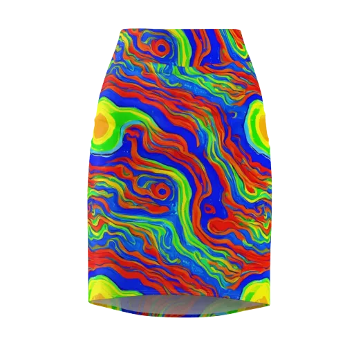 Citrus Maelstrom on a Pencil Skirt