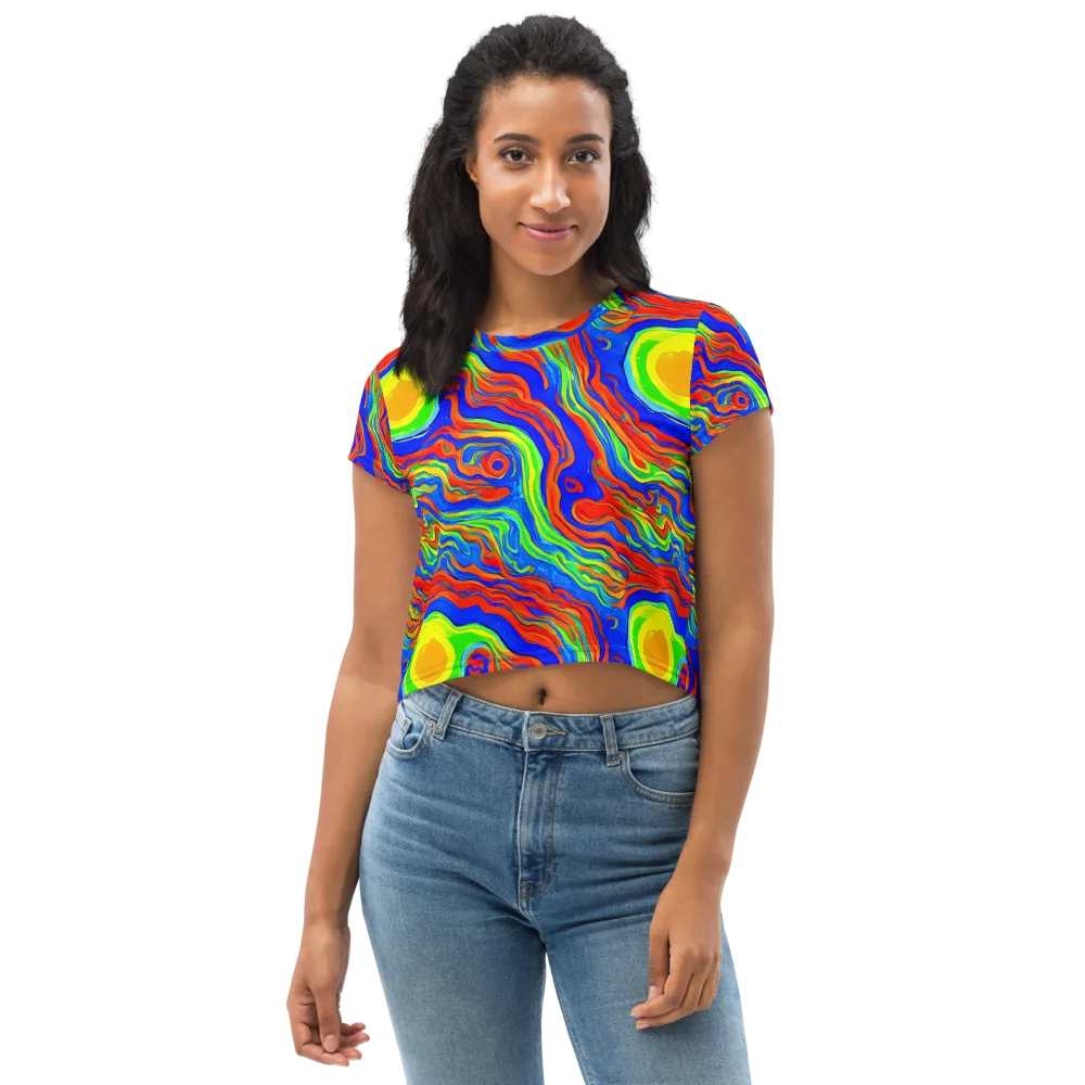 Citrus Maelstrom on Crop Tee — Front