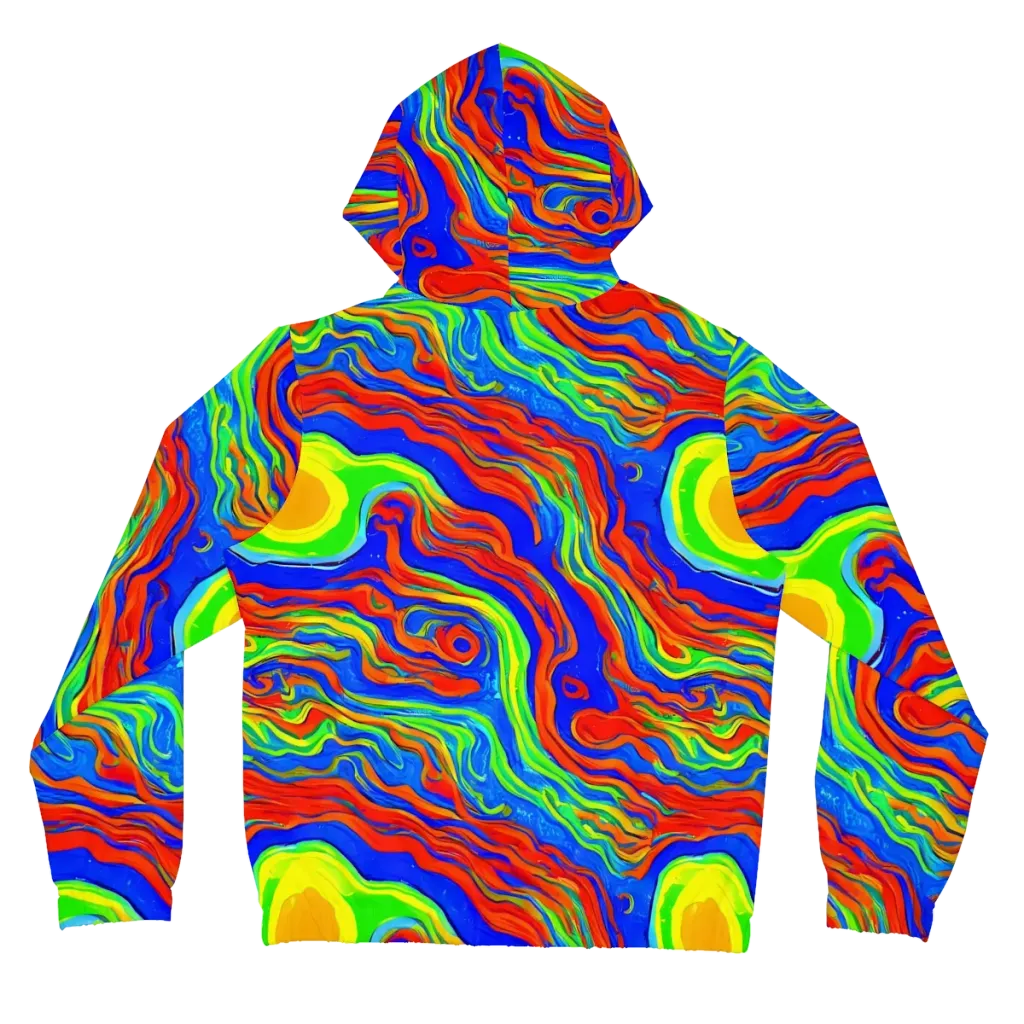 Citrus Maelstrom on Women's Full-Zip Hoodie — Back