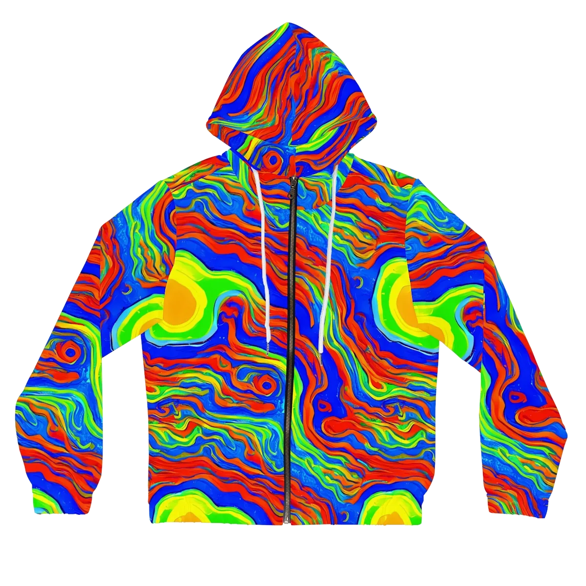 Citrus Maelstrom on Women's Full-Zip Hoodie — Front